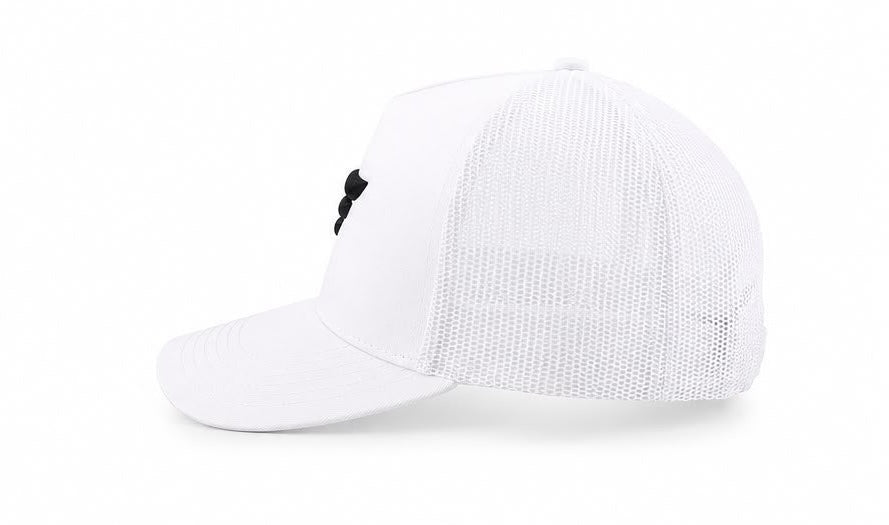 White/Black cap